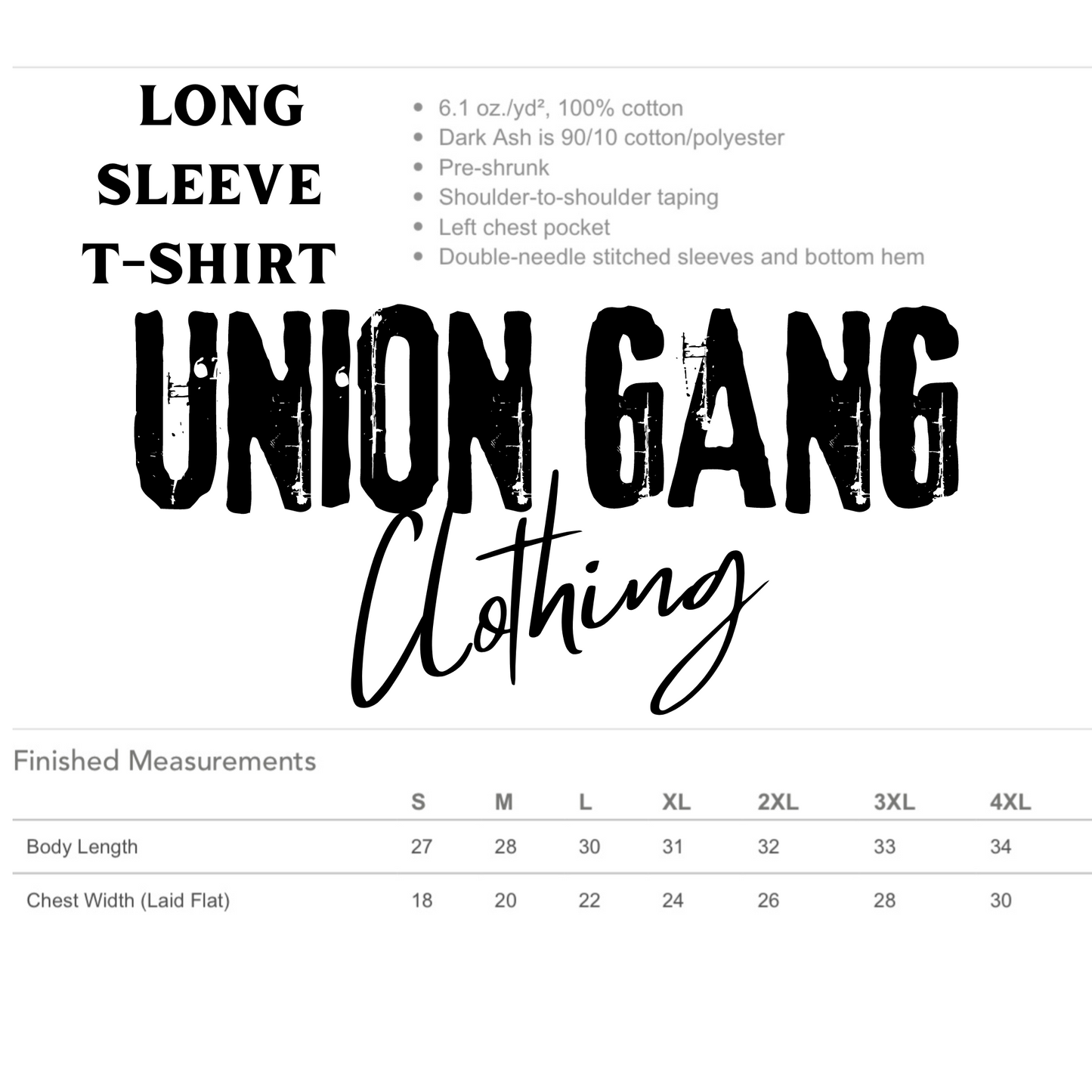 UNION GANG NO SCABS LONG SLEEVE T-SHIRT